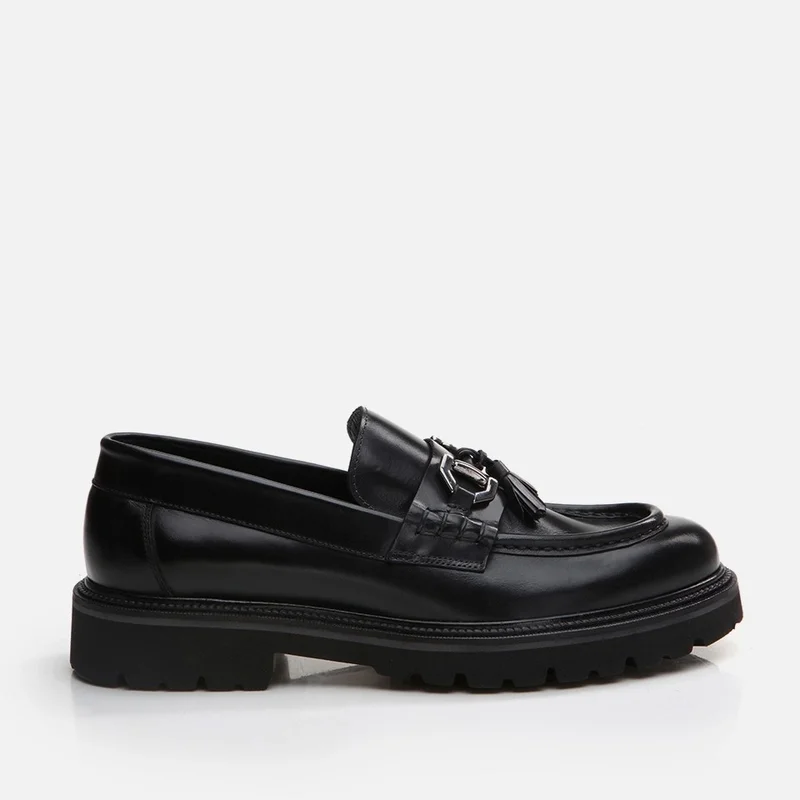 Master's Masters 02AYH292620A100 GENUINE Leather Black Men's Loafer