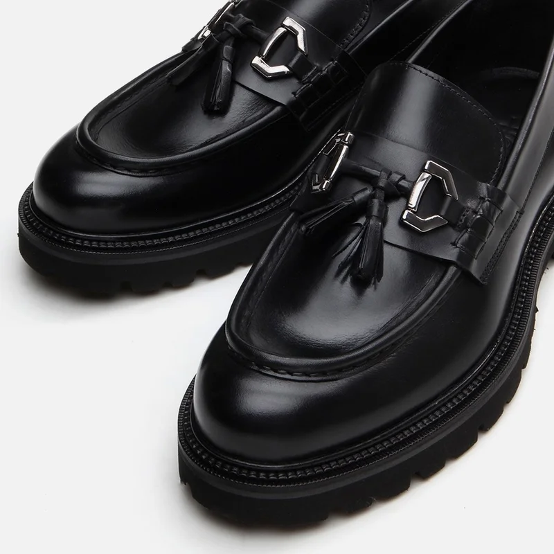 Master's Masters 02AYH292620A100 GENUINE Leather Black Men's Loafer