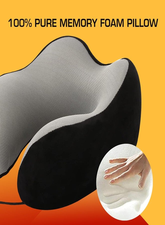 Billebon Extra Soft Memory Foam Luxury Travel Neck Support Rest Pillow with Soft Washable & Removable Cover, Multipurpose Comfortable Travel Pillow for Airplane - Image 4