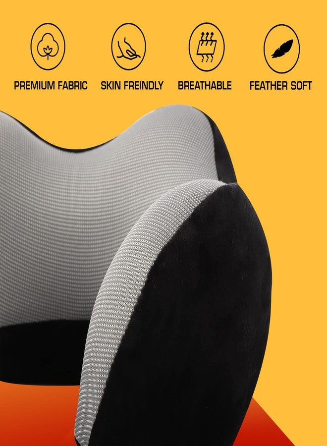 Billebon Extra Soft Memory Foam Luxury Travel Neck Support Rest Pillow with Soft Washable & Removable Cover, Multipurpose Comfortable Travel Pillow for Airplane - Image 3