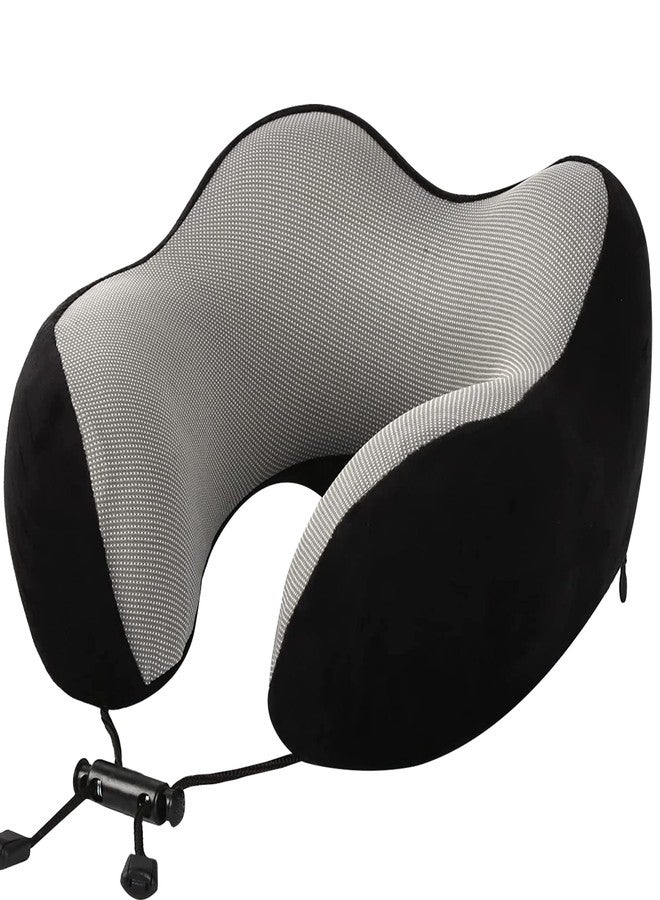 Billebon Extra Soft Memory Foam Luxury Travel Neck Support Rest Pillow with Soft Washable & Removable Cover, Multipurpose Comfortable Travel Pillow for Airplane - Image 1