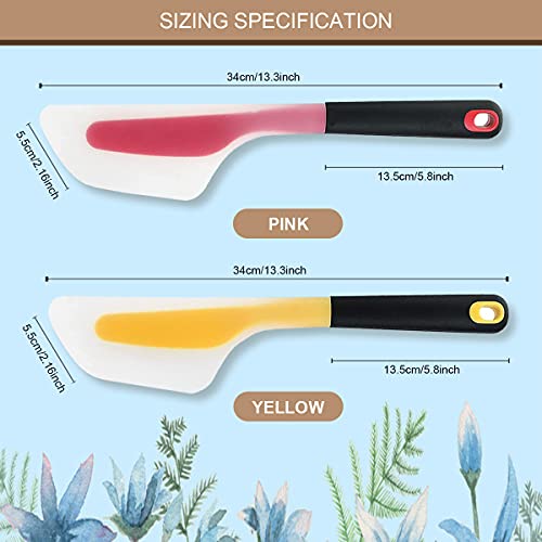 DOERDO DD DOERDO 2 Pieces Omelette Spatula Kitchen Omelet Turner Silicone Pigment Scraper Fold Omelette Turner for Kitchen Omelet Pancake - Image 2