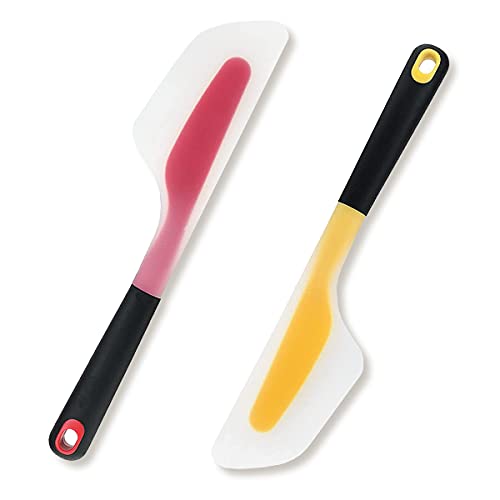 DOERDO DD DOERDO 2 Pieces Omelette Spatula Kitchen Omelet Turner Silicone Pigment Scraper Fold Omelette Turner for Kitchen Omelet Pancake - Image 1