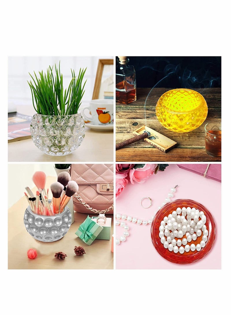 SYOSI 2 Pieces Tea Candle Holder Resin Silicone Mold Epoxy Casting Wishing Bowl Used For Diy Jewelry Storage Box Handicraft  - Image 3