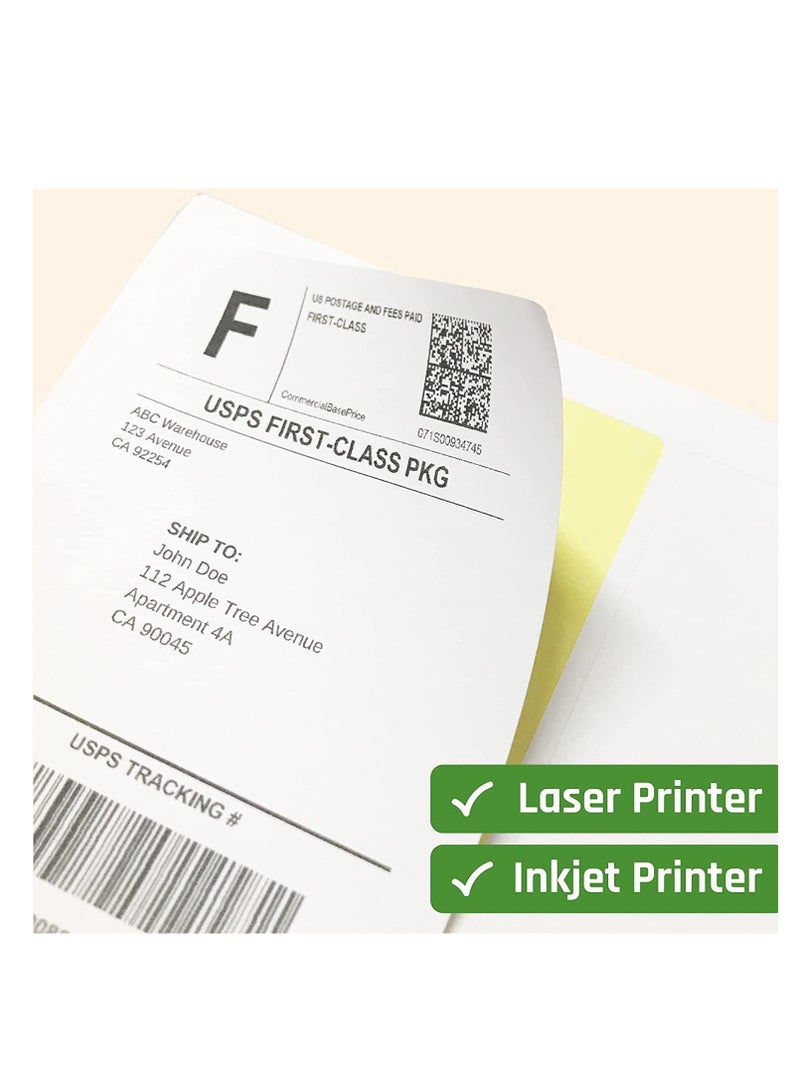 Premify 25 Sheets of A4 Size | Matt White Sticker Paper Printing Labels, Stickers Label for Mailing Address, Photos & Pictures, Stationery Stickers, Photocopies Children (Matt Finish) - Image 5