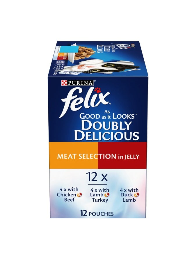 Purina Felix Adult As Good as it Looks Meat Selection in Jelly Wet Cat Food 85g  - Image 3