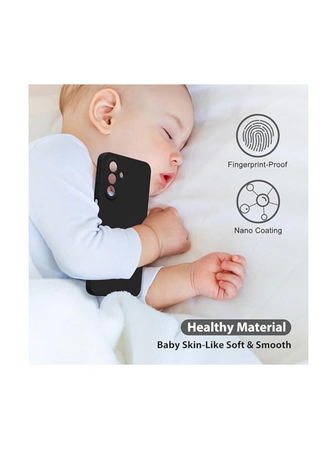 MIGOFAST Samsung Galaxy A26 5G Case Silicone Thin Slim Grip Soft Rubber Gel Protective Phone Case for Women Matte Plain Solid Color Aesthetic Cute Girly Case with Camera Cover Black - Image 4