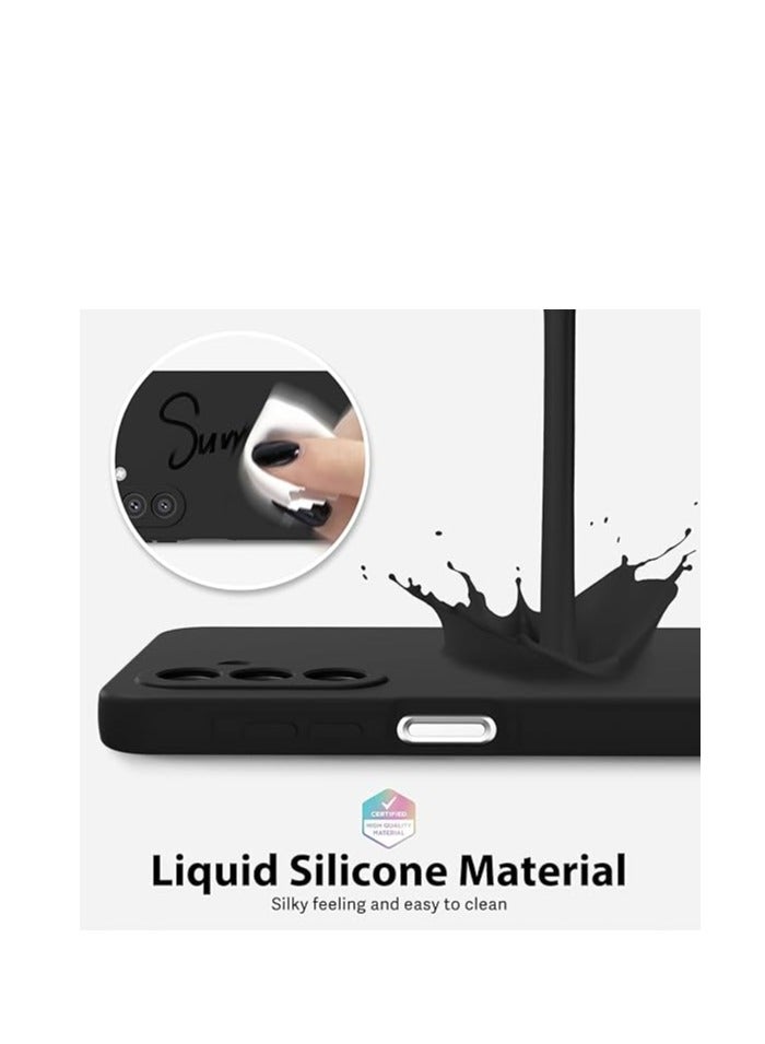 MIGOFAST Samsung Galaxy A26 5G Case Silicone Thin Slim Grip Soft Rubber Gel Protective Phone Case for Women Matte Plain Solid Color Aesthetic Cute Girly Case with Camera Cover Black - Image 3