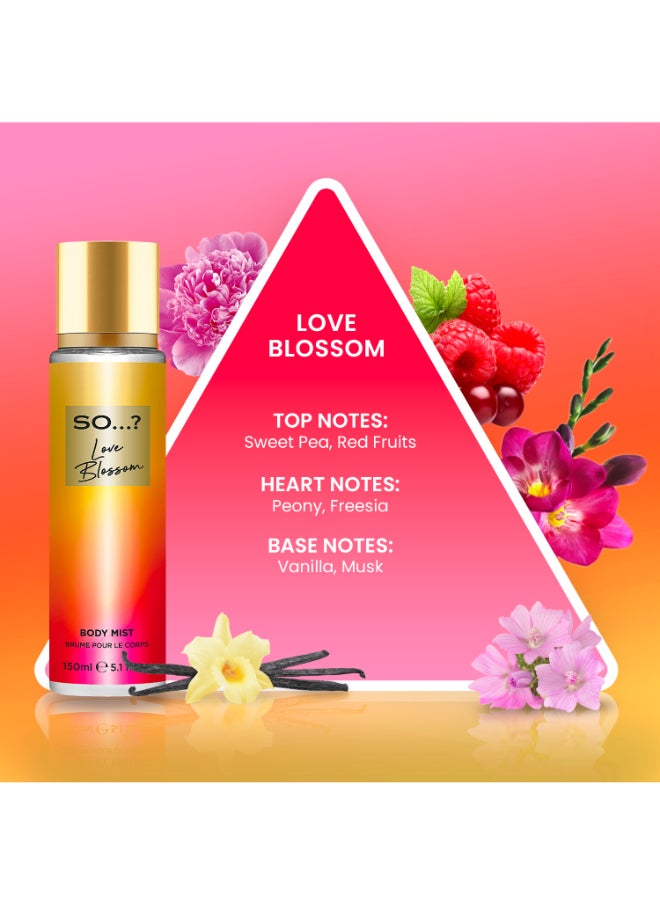 So..? - You Love Blossom Body Mist – Luxurious Floral Fragrance for Women, Refreshing & Long-Lasting Scent, 150ml, Perfect for Daily Wear and Special Occasions - Image 1