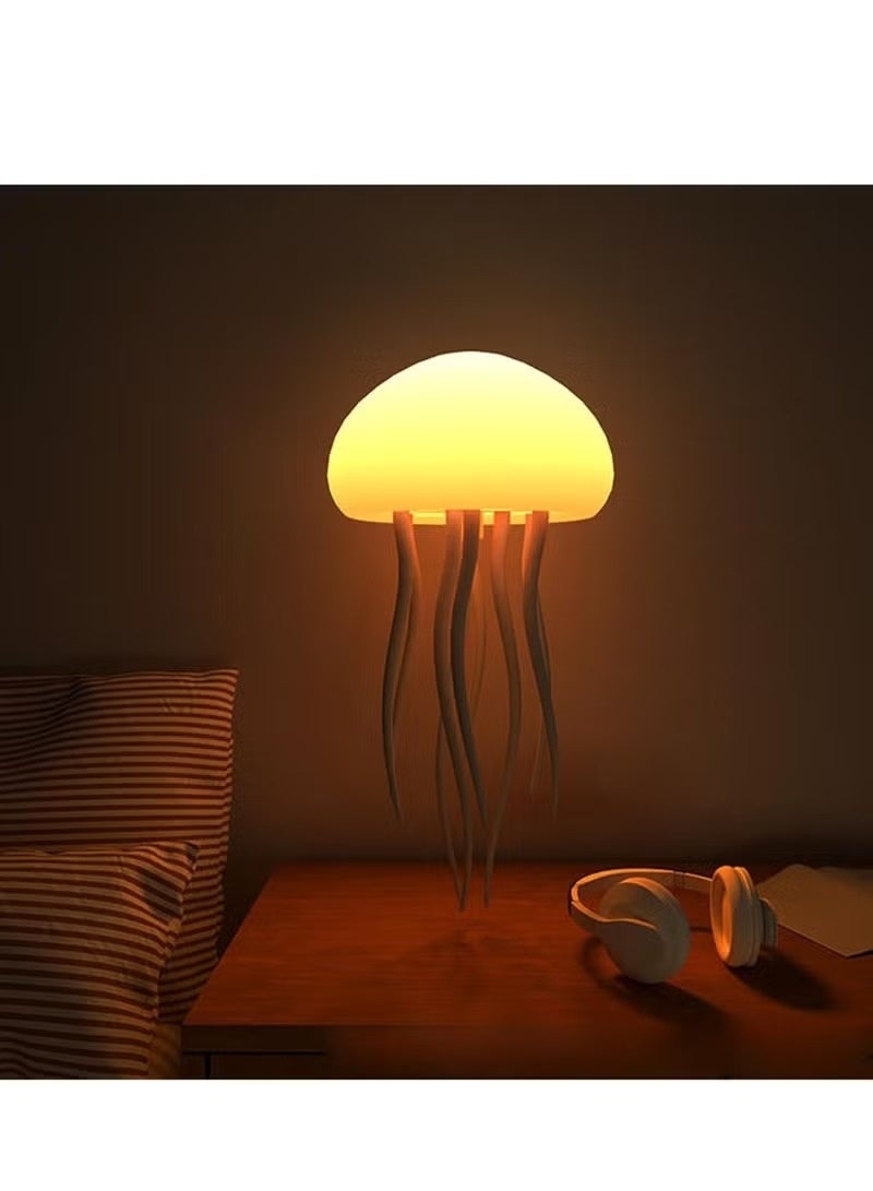 مصباح قنديل البحر - ضوء قنديل البحر الدائري LED مع أرجل راقصة وتأثيرات تغيير اللون - 12 لمبة LED متعددة الألوان - ضوء قنديل البحر الليلي المهدئ لديكور المنزل والمكتب - هدية مثالية للأطفال والكبار - Image 2