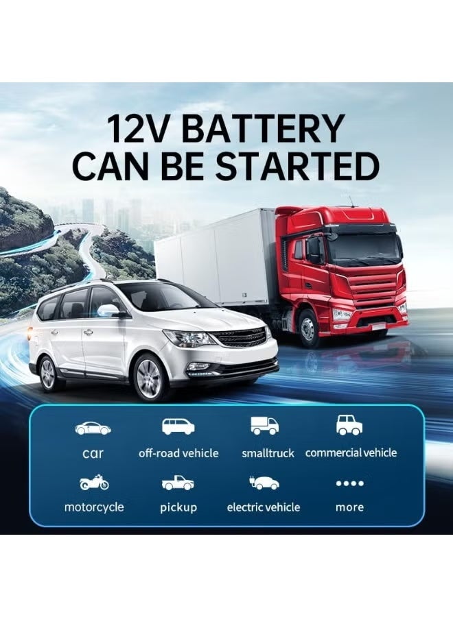 ELTRAZONE Portable Car Jump Starter with 6000mAh Power Bank and Air Compressor 12V Emergency Battery Booster with Tire Inflator LED Flashlight and USB Charging for Cars SUVs and Motorcycles - Image 4