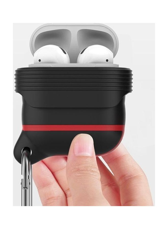 Wireless Earphones Waterproof Shockproof Silicone Protective Case for Apple AirPods 1/2 Dark Blue - Image 5