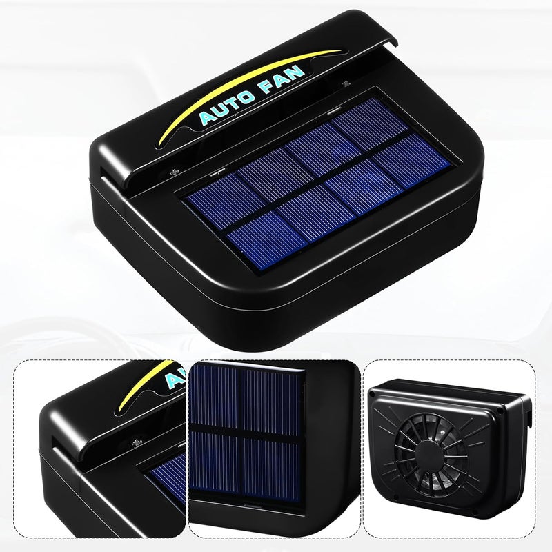 Tujoe Solar Powered Car Ventilator Fan Set - Image 3