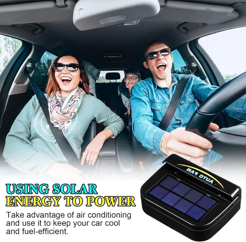 Tujoe Solar Powered Car Ventilator Fan Set - Image 5