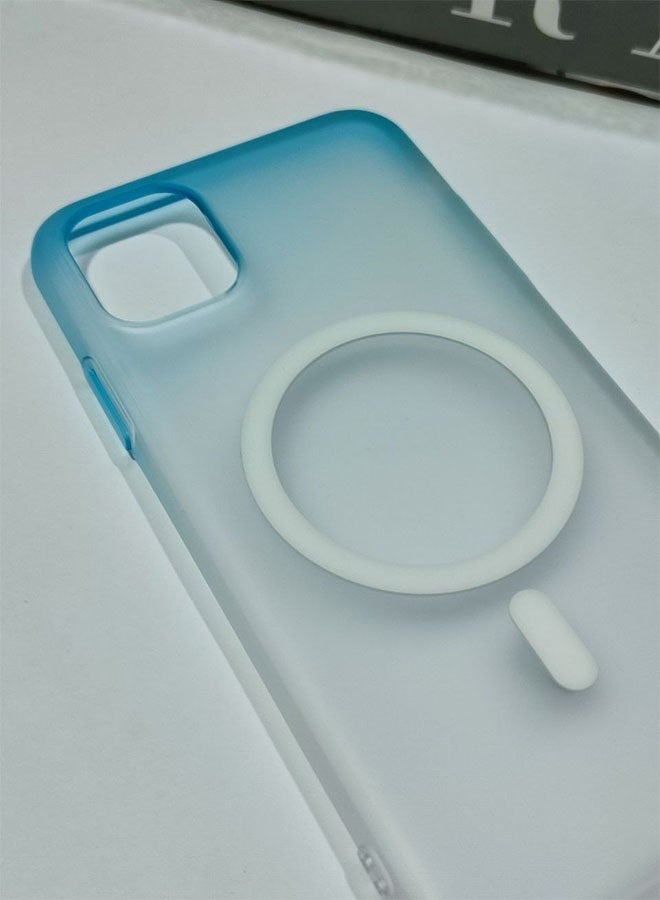 MagSafe Case for iPhone 11 Pro Max, Slim Semi-Transparent Case, Shockproof, Scratch and Fingerprint Resistant, Supports Magnetic Wireless Charging - Blue - Image 2