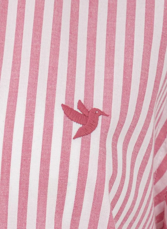 FELIX HARDY Pink Striped Long Sleeve Shirt for Men | Best Price UAE