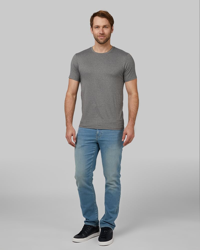 32 Degrees Mens 4 Pack Cool Crewneck T-Shirt | Anti-Odor | Quick Drying | 4-Way Stretch, 2White /2 Heather Grey, Medium - Image 4