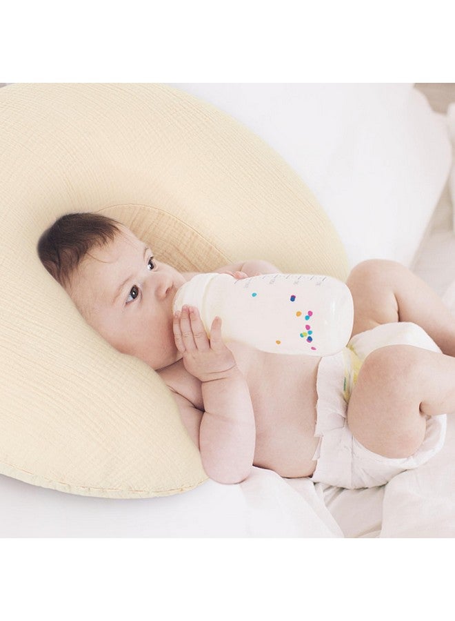 Pro Goleem Pro Goleem Muslin Nursing Pillow Cover, 100% Cotton Soft Breathable Feeding Pillow Slipcover for Breastfeeding Moms, Fits Standard Infant Nursing Pillow, for Boys and Girls, 2 Pack (Brown＆Beige) - Image 4