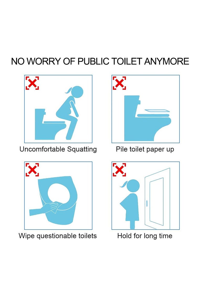 50 غطاء مرحاض قابل للتخلص منه ومقاوم للماء - غير قابل للانزلاق، مغلف بشكل فردي للسفر وتدريب الأطفال - حل مثالي للنظافة - Image 4