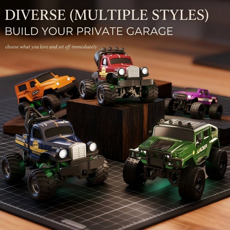Mini RC Car 9*5.5*4.5Cm Palm-Sized Off-Road Power - Dual-Mode Precision Control Rugged Alloy RC Off-Road Vehicle for Office Breaks Home Entertainment Beginners Advanced Users - Image 2