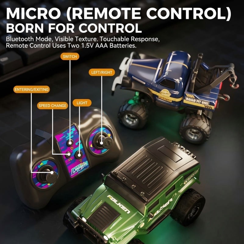Mini RC Car 9*5.5*4.5Cm Palm-Sized Off-Road Power - Dual-Mode Precision Control Rugged Alloy RC Off-Road Vehicle for Office Breaks Home Entertainment Beginners Advanced Users - Image 5