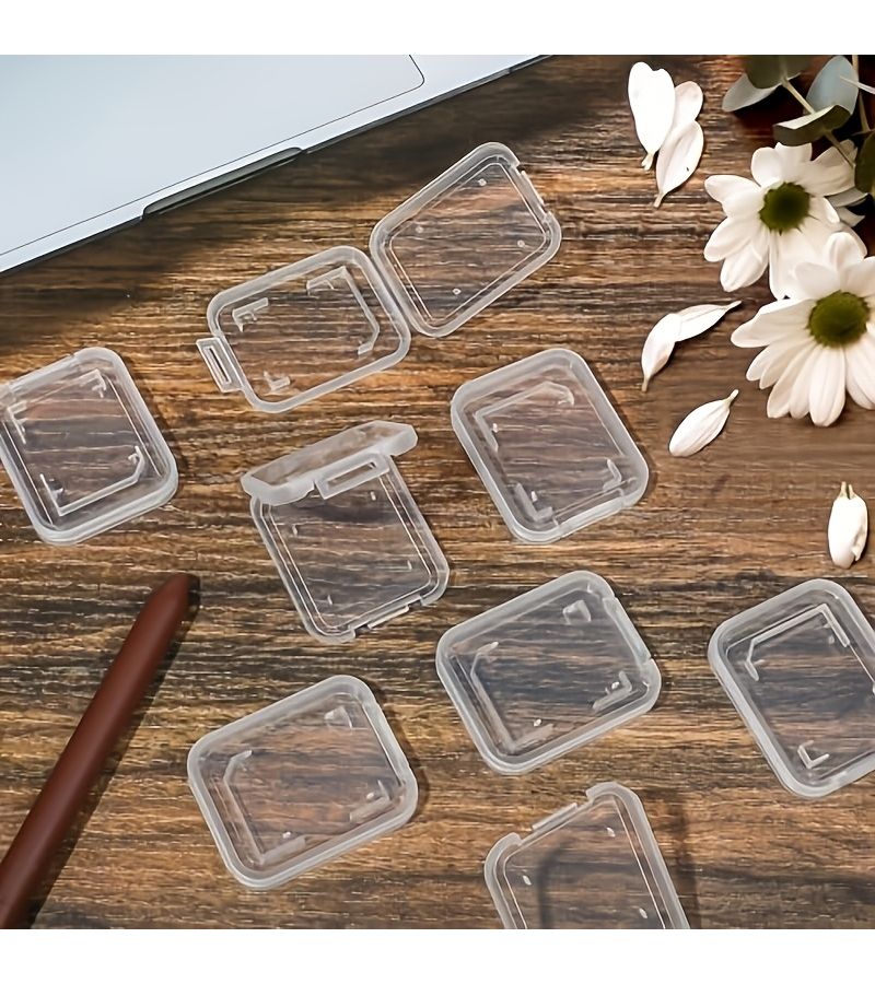50pcs Standard SD Memory Card Storage Case Small White Box - Image 4