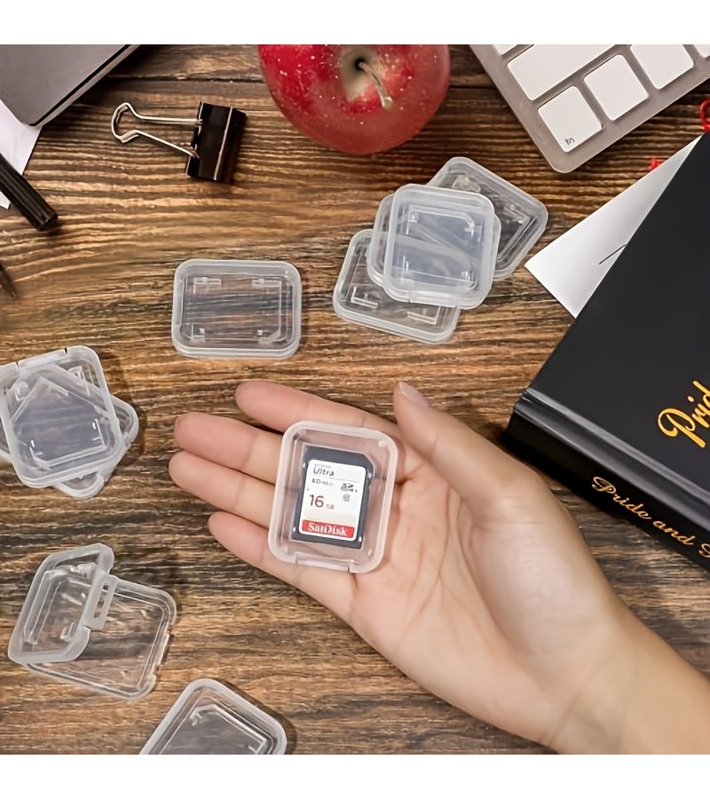 50pcs Standard SD Memory Card Storage Case Small White Box - Image 5