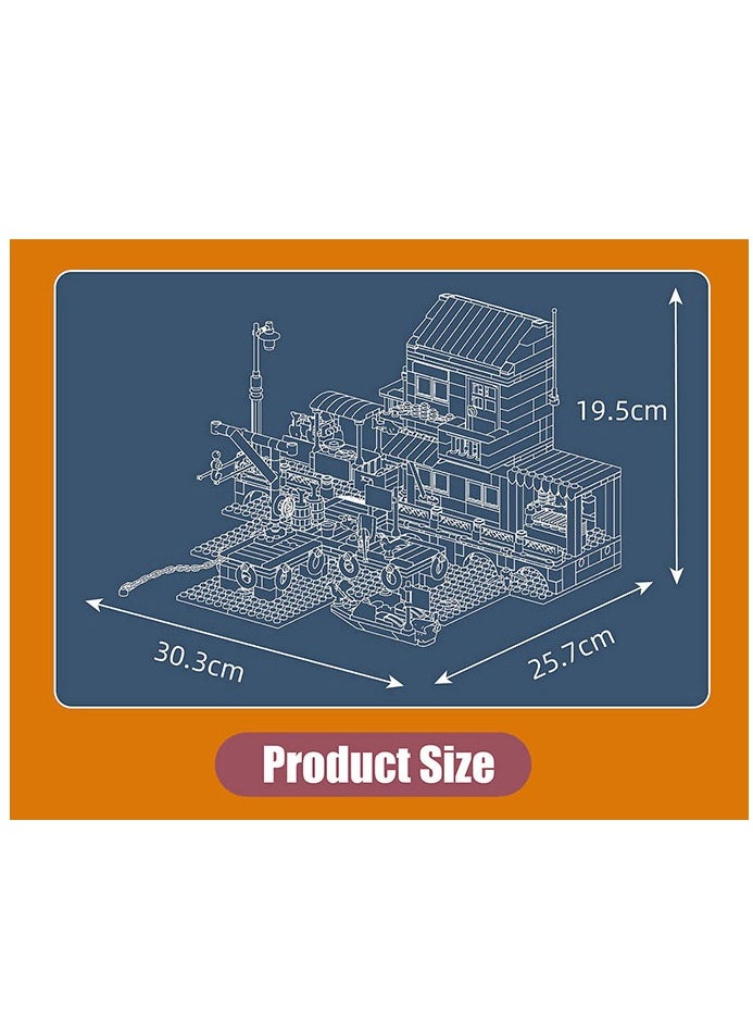 mould king Mini Fishing boats dock Building Blocks Kit, 10110 Educational Dock Cottage for Fishing Boat Sets  - Image 3