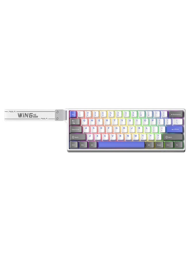 AULA WIN60 HE MAX 60% Wired Magnetic Keyboard with Adjustable Actuation, 8000 Hz Polling Rate, Hall Effect Win Chun Magnetic Switches, Hot-Swap, For FPS Games  - Image 1