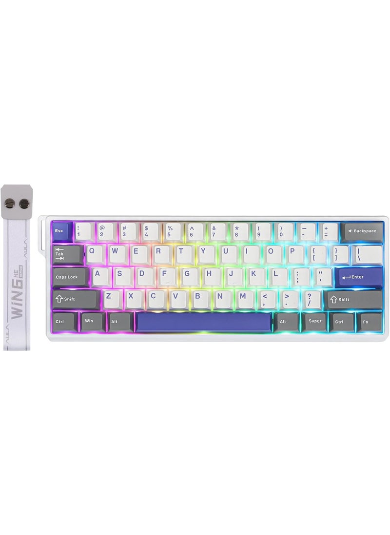 AULA WIN60 HE MAX 60% Wired Magnetic Keyboard with Adjustable Actuation, 8000 Hz Polling Rate, Hall Effect Win Chun Magnetic Switches, Hot-Swap, For FPS Games  - Image 2