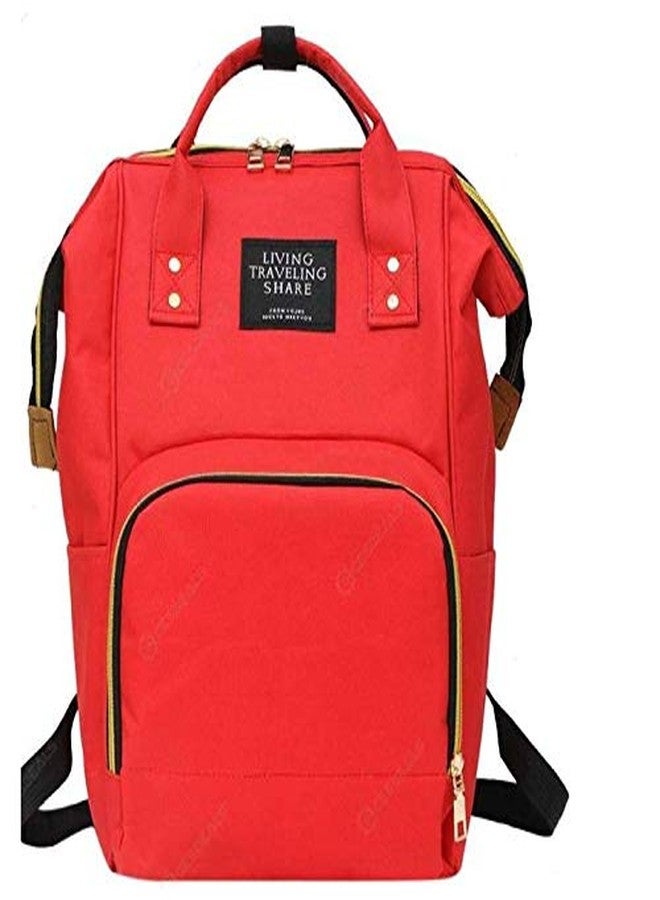 Alya The Cheeky Kidzz Multifunctional Waterproof Durable Nursing Maternity Backpack Shoulder Tote Mother Parents Diaper Bag for Travelling (RED) - Image 1