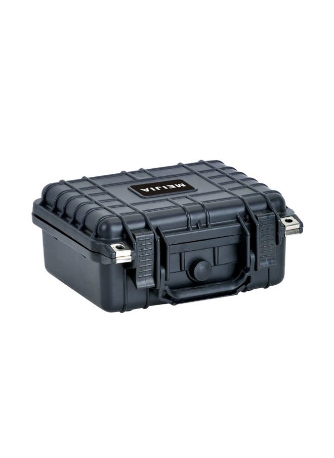 Portable All Weather IP67 Waterproof Protective Case,Hard Camera Case,Dry Case with Customizable Foam,Fit Use Of Drones,Camera,Equipments,10.62 x9.68x4.87inches,Elegant Black