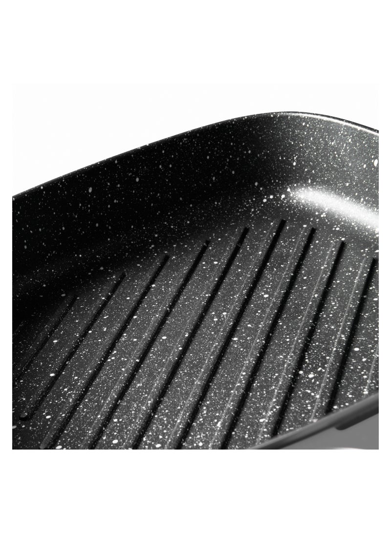 BergHOFF- Square grill pan with detachable handle grey 24 cm- Cast aluminium- 2-Layer base- Oven proof without handle- Gift box- Product of Belgium - Image 5