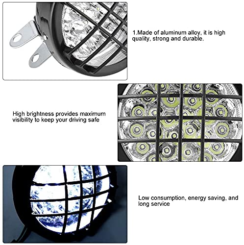 FVRITO 12V LED Front Head Light Lamp for 110cc 125cc 150cc 200cc 250cc TaoTao Coolster Roketa Yamoto Vitacci JCL Kazuma Peace RPS ICEbear Apollo Sej BULL KXD FARM Sunl Kandi ATV Quad 4 Wheeler Go Kart - Image 3