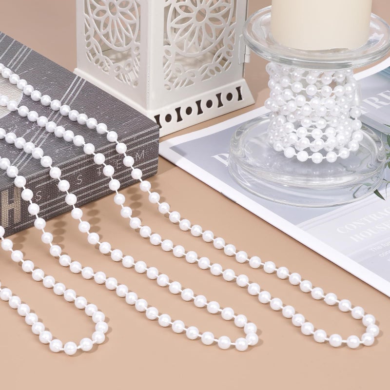XIPENGKEJI 12 Pack Faux Pearl Necklace Bulk Long Pearl Women's Jewelry 1920s White Pearl Party Favors Wedding Bridal Shower Tea Birthday Decorations - Image 4