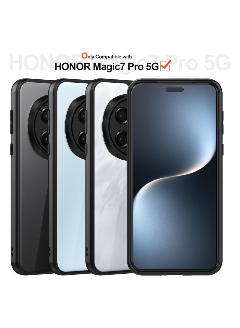جراب لهاتف Honor Magic 7 Pro، جراب خلفي صلب شفاف مقاوم للصدمات، جراب مضاد للاصفرار، حماية 360 درجة، جراب خلفي شفاف من مادة TPU لهاتف Honor Magic7 Pro - Image 3