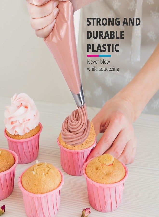 Self Lub Disposable Icing Piping Bags, Heavy Duty Anti Burst Pastry Bags for Cream Frosting - Cookie Cake Decorating & Pastry Bags (Medium Pack of 50) - Image 2