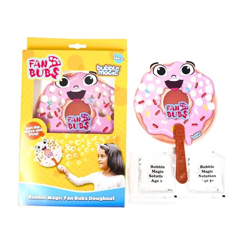 Bubble Magic Fan Bubs Doughnut, Bubble Solution with Hand Fan for The Kids 3 Year and Above, Multicolor, FB50015 - Image 5