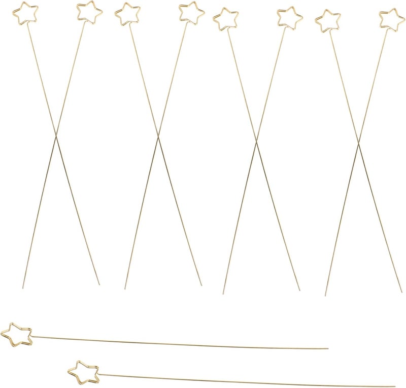 Angoily 10Pcs Plated Metal Star Photo Holders Durable Floral Picks Clips for Table Decorations Elegant Place Card Stands for Weddings Parties and Events - Image 1