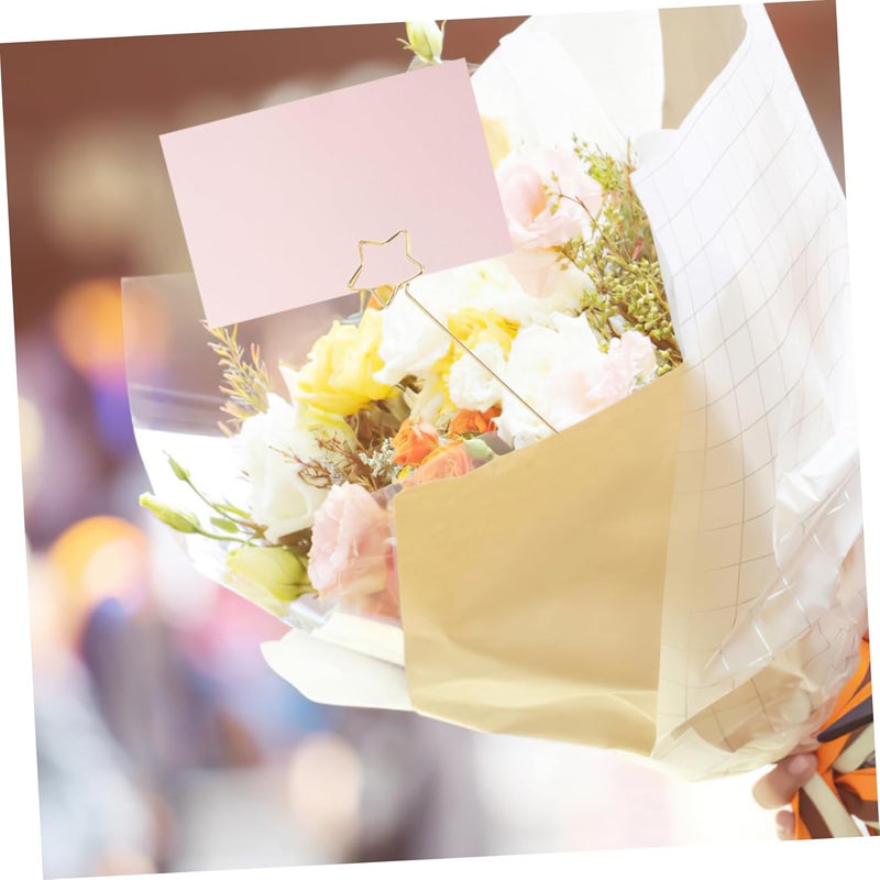 Angoily 10Pcs Plated Metal Star Photo Holders Durable Floral Picks Clips for Table Decorations Elegant Place Card Stands for Weddings Parties and Events - Image 5