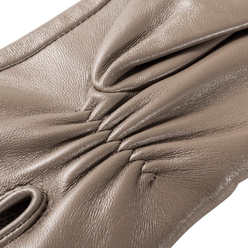 QOF Winter Genuine Leather Gloves for Women, Cashmere Warm Lined Finger Touchscreen Texting Driving Gloves - Image 4