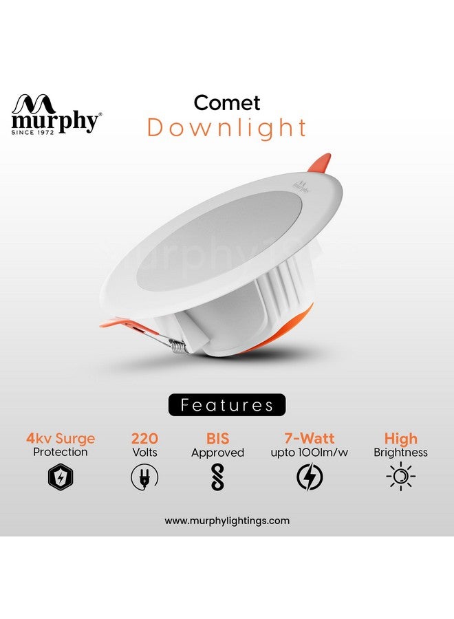 مورفي لوحة إضاءة LED دائرية 3 في 1 من Murphy بقدرة 7 وات مع إمكانية تغيير اللون (أبيض بارد/أبيض دافئ/أبيض طبيعي، عبوة من 20 قطعة)  - Image 4