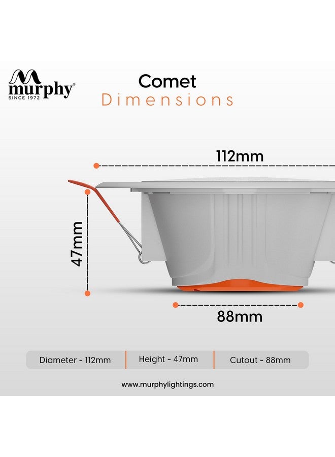مورفي لوحة إضاءة LED دائرية 3 في 1 من Murphy بقدرة 7 وات مع إمكانية تغيير اللون (أبيض بارد/أبيض دافئ/أبيض طبيعي، عبوة من 20 قطعة)  - Image 5