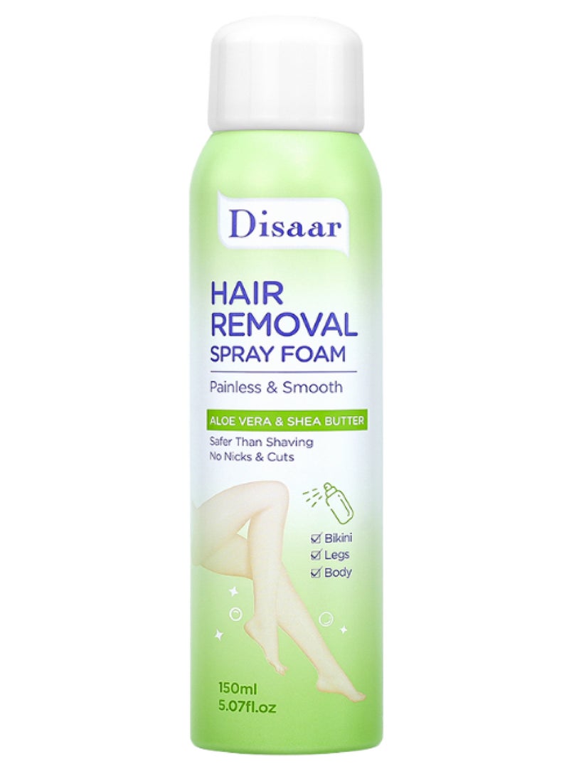 ديسار رغوة بخاخ لإزالة الشعر بدون ألم وناعمة بخلاصة الصبار وزبدة الشيا 150 مل