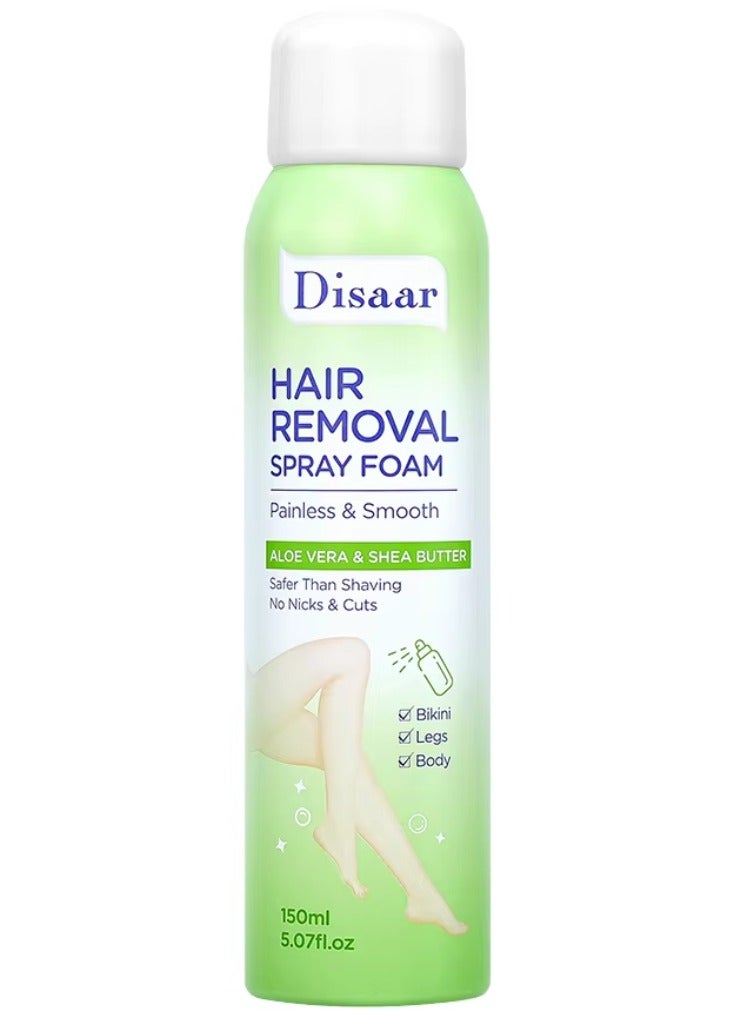 Disaar Hair Removal Spray Foam Painless And Smooth Aloe Vera And Shea Butter 150 ml - Image 1