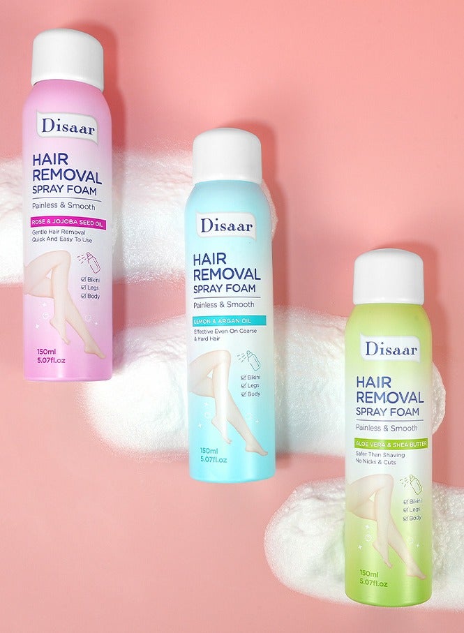 Disaar Hair Removal Spray Foam Painless And Smooth Aloe Vera And Shea Butter 150 ml - Image 3