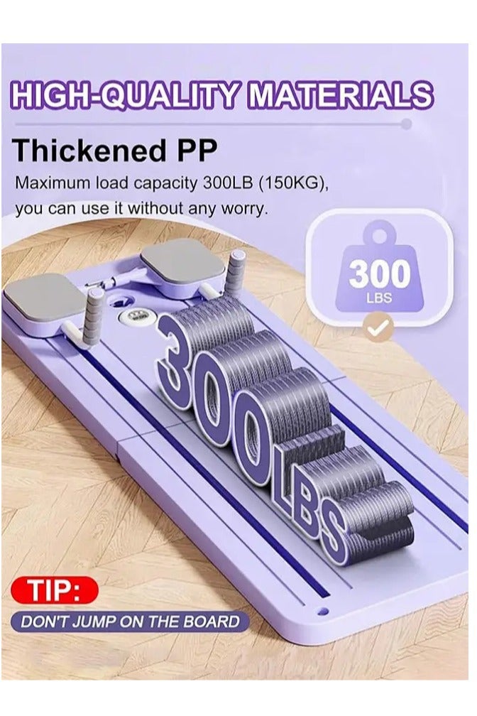 Snooe لوح بيلاتيس يوغا - مجموعة بيلاتيس ريفورمر ، لوح بيلاتس متعدد الأغراض وقابل للطي للاستخدام المنزلي، لوح انزلاقي 5 في 1 للبيلاتيس - Image 2