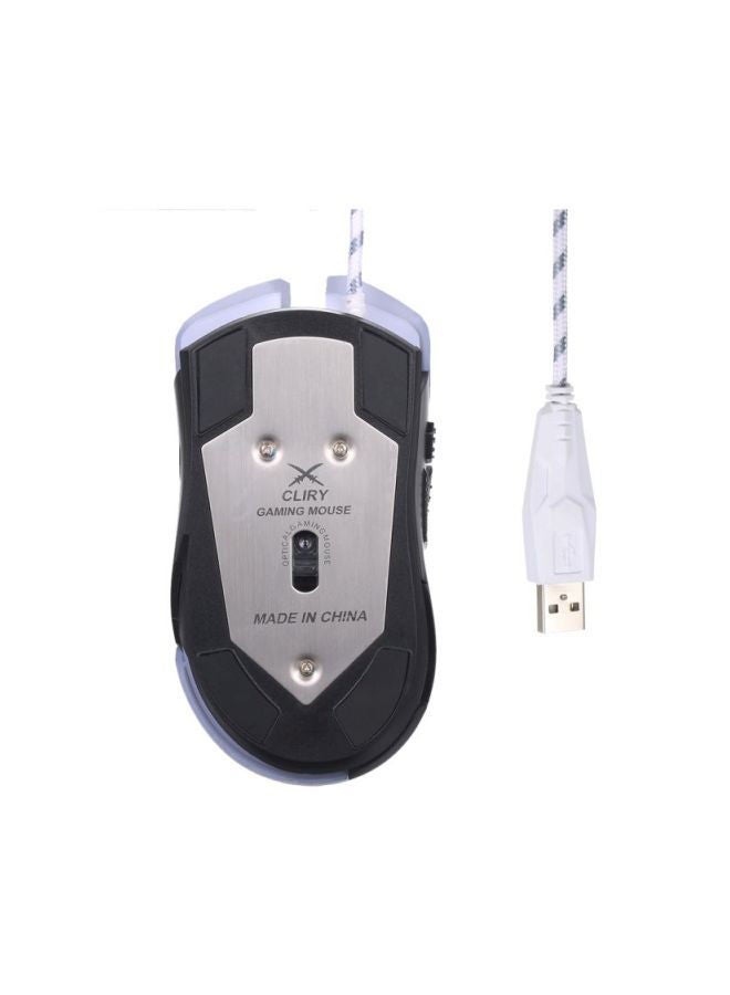 NIBEMINENT Wired Gaming Mouse White/Gold/Black  - Image 2