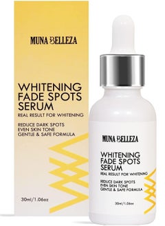 Muna Belleza Dark Spot Serum with Niacinamide & Collagen - Brightens Uneven Skin Tone & Reduces Sun Spots, Natural Formula for All Skin Types, 30ml  - Image 1