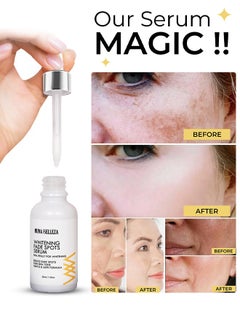 Muna Belleza Dark Spot Serum with Niacinamide & Collagen - Brightens Uneven Skin Tone & Reduces Sun Spots, Natural Formula for All Skin Types, 30ml  - Image 2